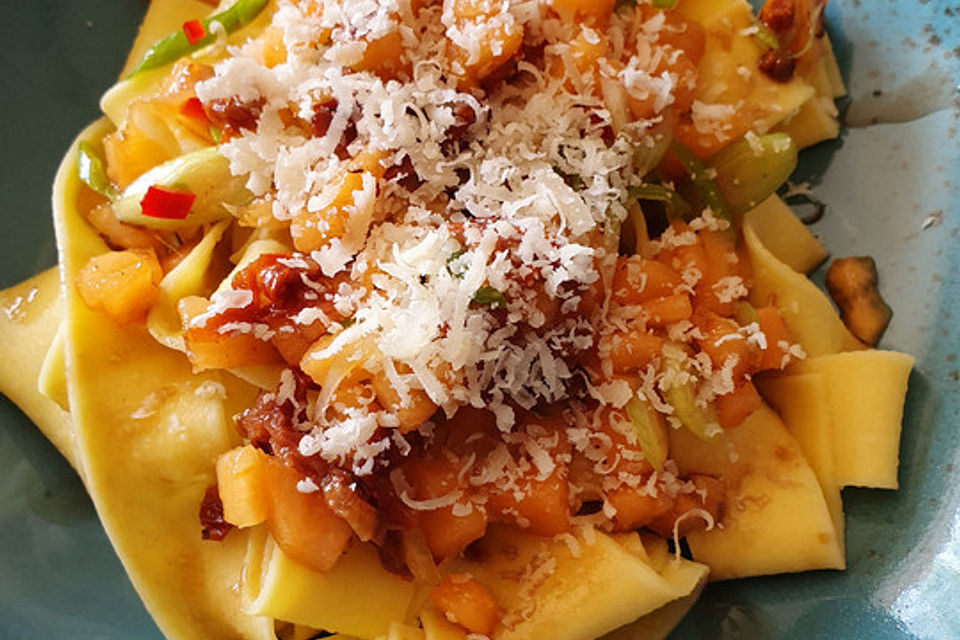 Pappardelle mit Melonen-Tatar