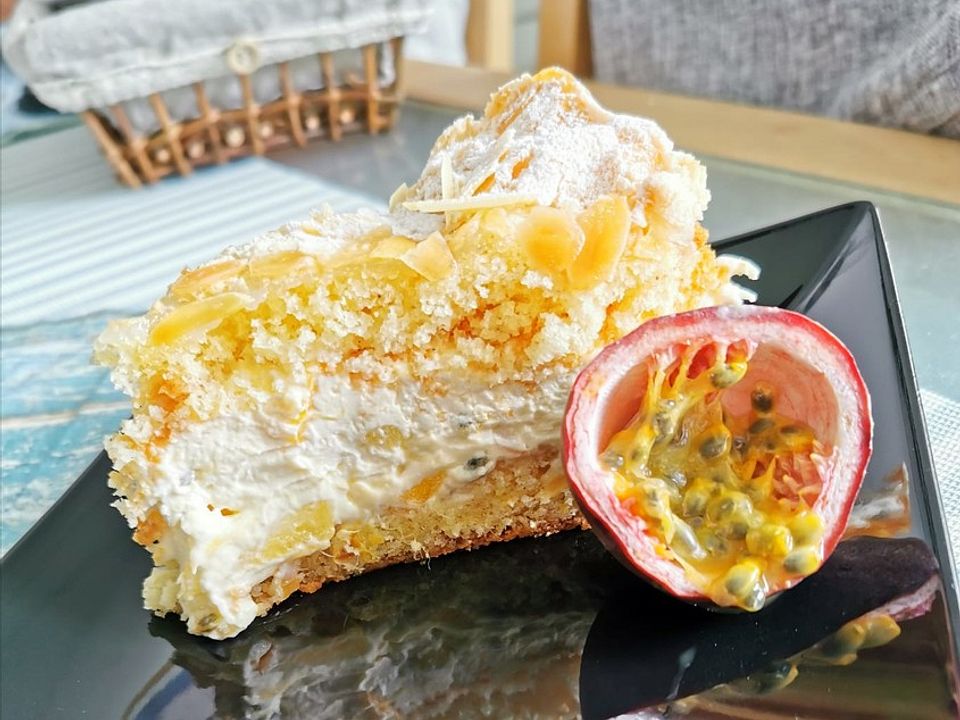 Exotische Mango-Maracuja Torte mit Kokosbaiser von Aymi73| Chefkoch