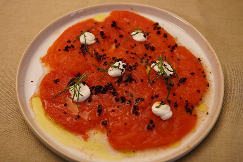 Tomato Carpaccio, Challah Bread