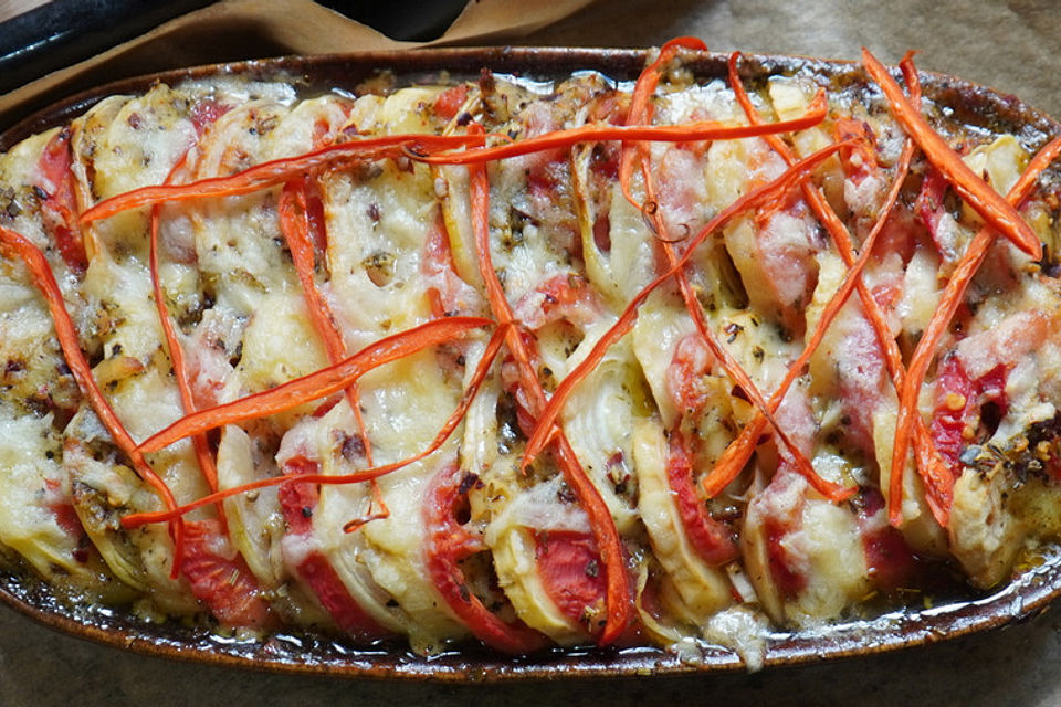 Italienische überbackene Kartoffeln - Patate al forno