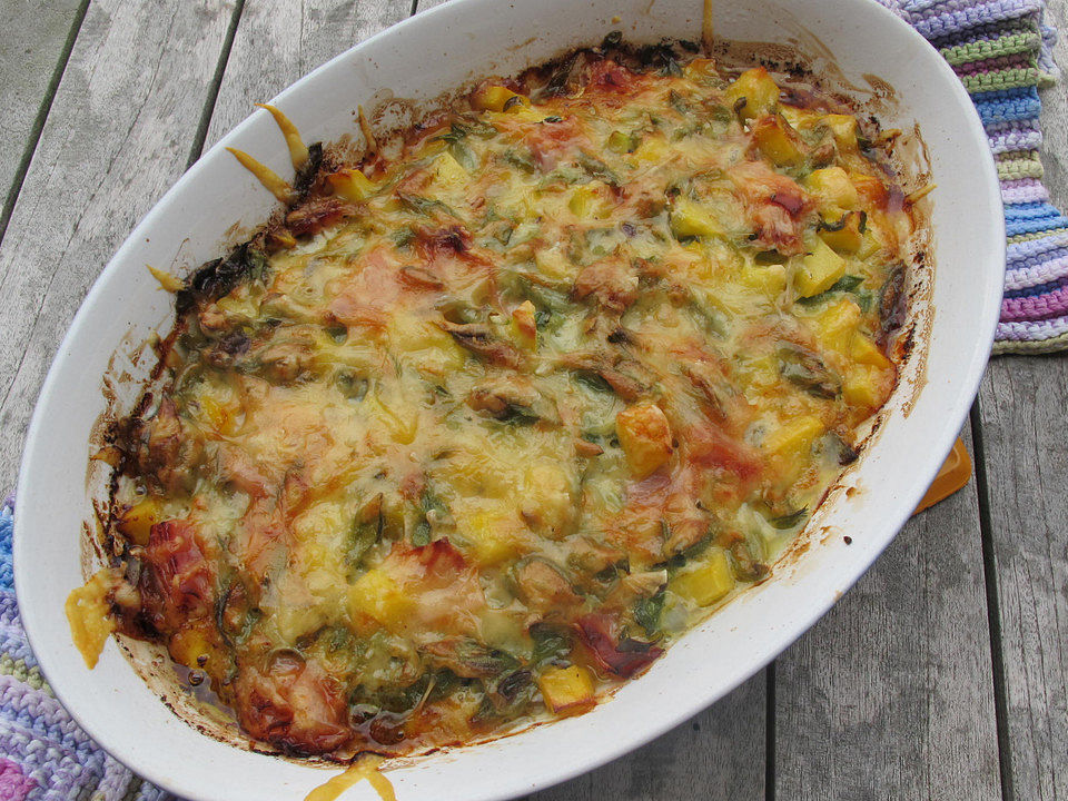 Auflauf von Stangenbohnen, Kartoffeln und Schinken von Monika| Chefkoch Auflauf von Stangenbohnen, Kartoffeln und Schinken von Monika| Chefkoch