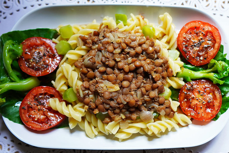 Fusilli mit sauren Linsen – Fusilli e lenticchie