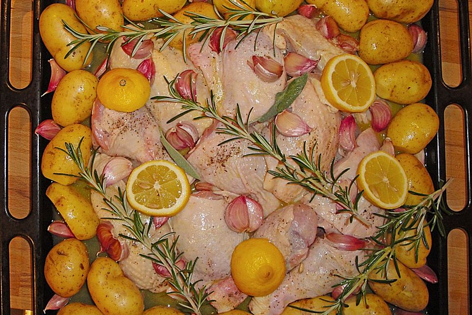 Griechisches Knoblauchhuhn