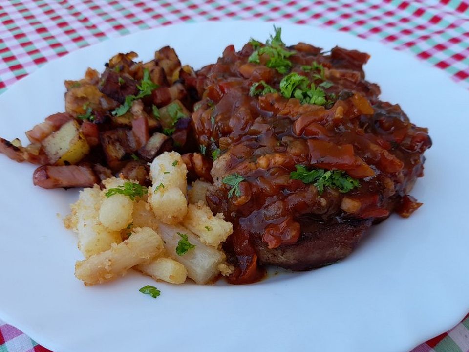 Biersauce mit Schweinesteak von eisbobby| Chefkoch