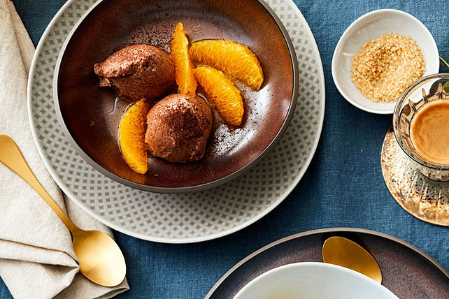 Toblerone-Mousse mit marinierten Orangen von CK_Print-Kochschule| Chefkoch