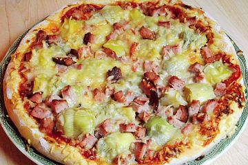 Pizza Mit Artischocken Von Safaro Chefkoch