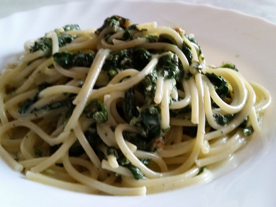 Spaghetti mit Spinat von Susanne1907 | Chefkoch