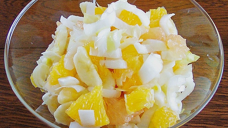 Winterlicher Obstsalat mit Chicoree von blueocean27| Chefkoch Winterlicher Obstsalat mit Chicoree von blueocean27| Chefkoch