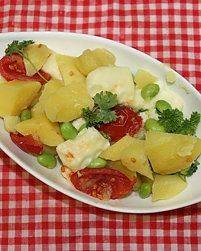 krümeltigers Kartoffelpfanne mit Edamamebohnen