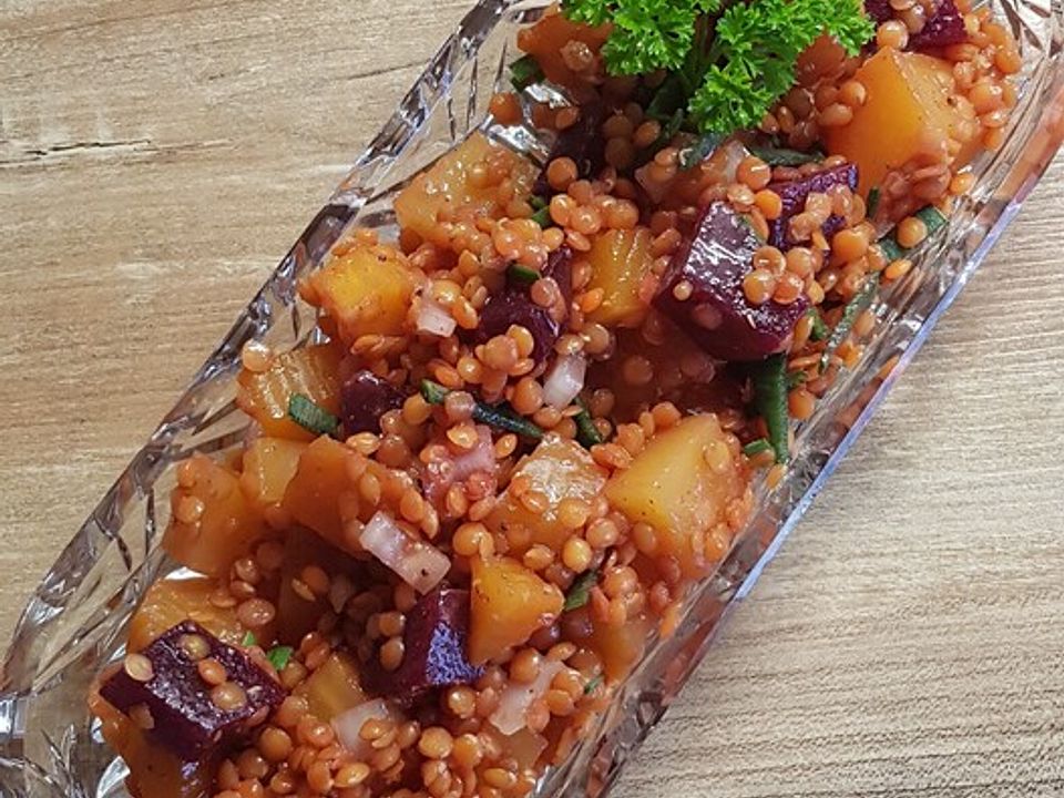 Orientalisch angehauchter Rote Bete-Linsensalat von KaddaKeks| Chefkoch