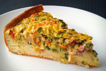 Bunter Lauchkuchen mit Quark-Ölteig von zuiko | Chefkoch