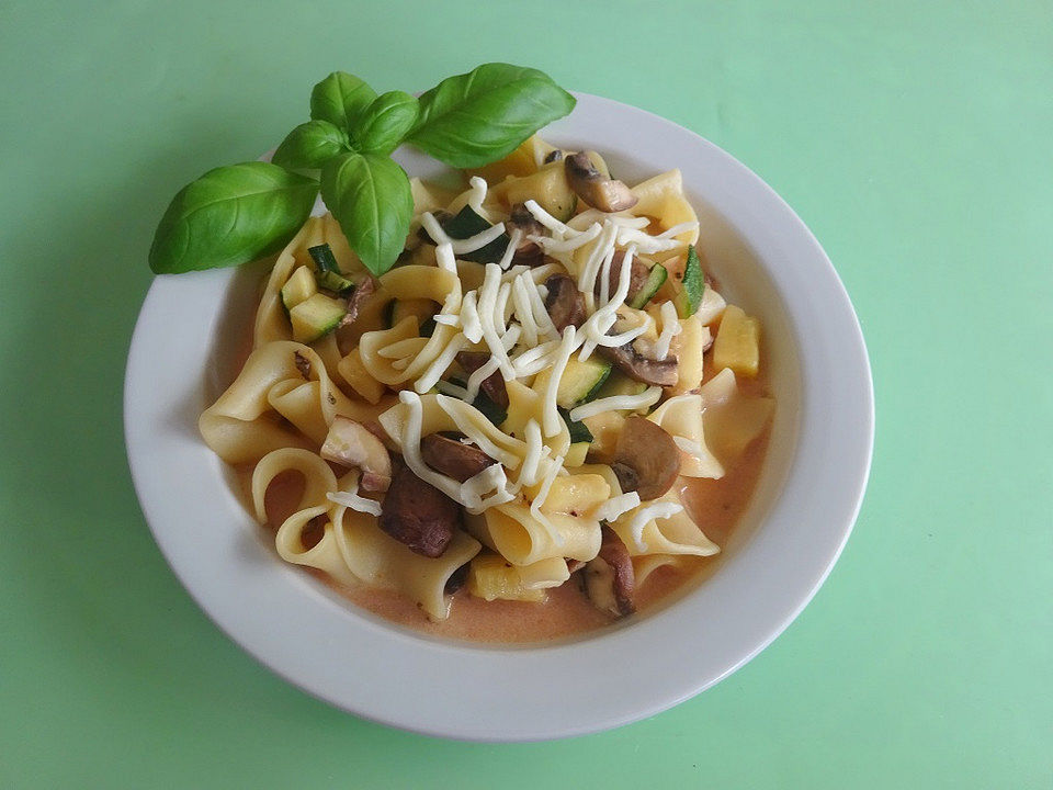 Pasta mit Zucchini und Champignons von frerich_brechters| Chefkoch