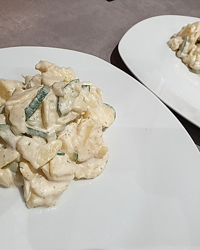 Cremiger Kartoffelsalat, perfekt zu paniertem Fisch und BBQ