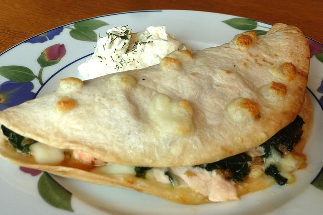 Überbackene Tortilla-Taschen mit Lachs von löwewip| Chefkoch