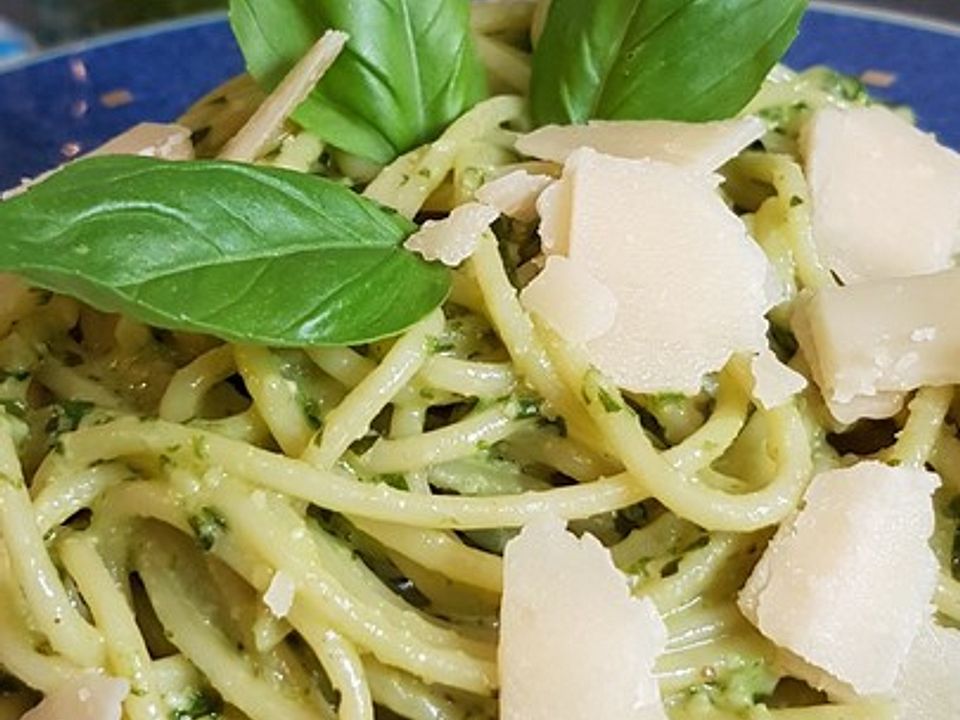 Basilikumpesto Hausgemachtes Gemacht Zutaten