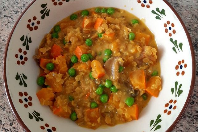 krümeltigers herbstlicher Eintopf mit Kürbis und Linsen von ...