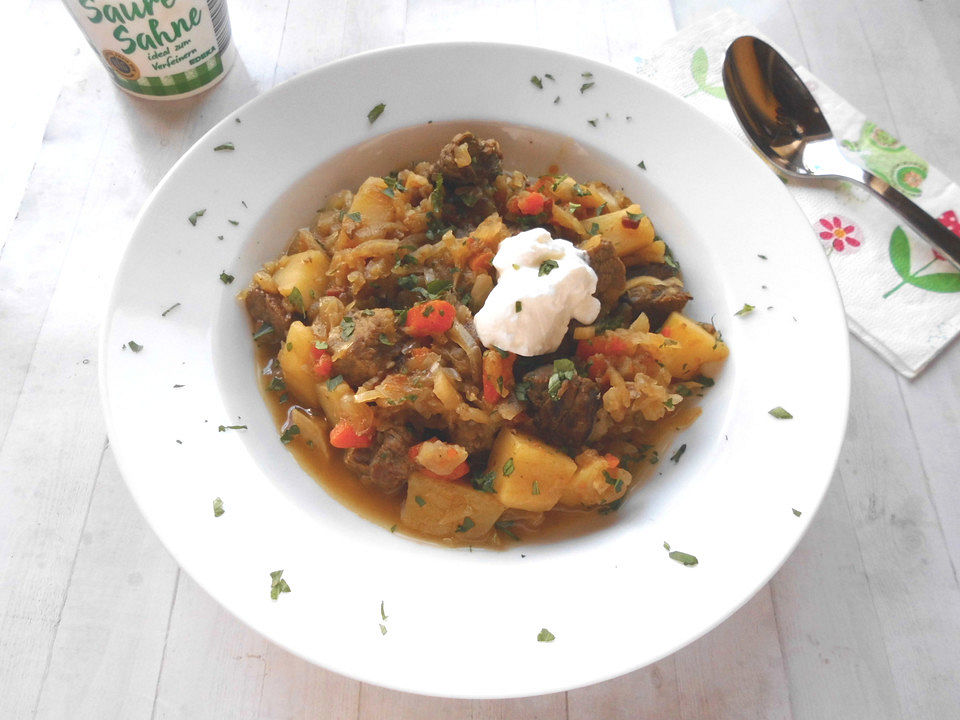 Weißkohleintopf mit Rindfleisch von frubumi| Chefkoch