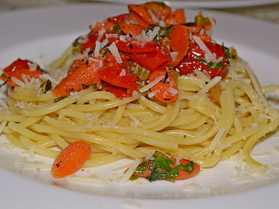 Spaghetti mit Kirschtomaten von ligadarter| Chefkoch