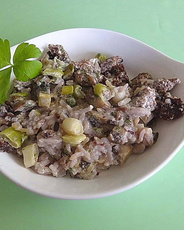 Vegetarische Champignon-Reis-Pfanne „Cajun“