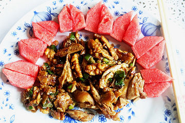 Huhn mit Walnüssen - Tao Ren Ji Ding
