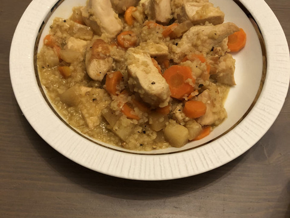Eintopf mit Hähnchen, Gemüse und Bulgur von Luthien65| Chefkoch Eintopf mit Hähnchen, Gemüse und Bulgur von Luthien65| Chefkoch