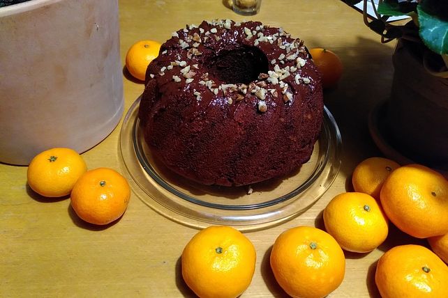 Veganer Dinkel-Schoko-Orangen-Walnuss-Kuchen von jwdietrich| Chefkoch