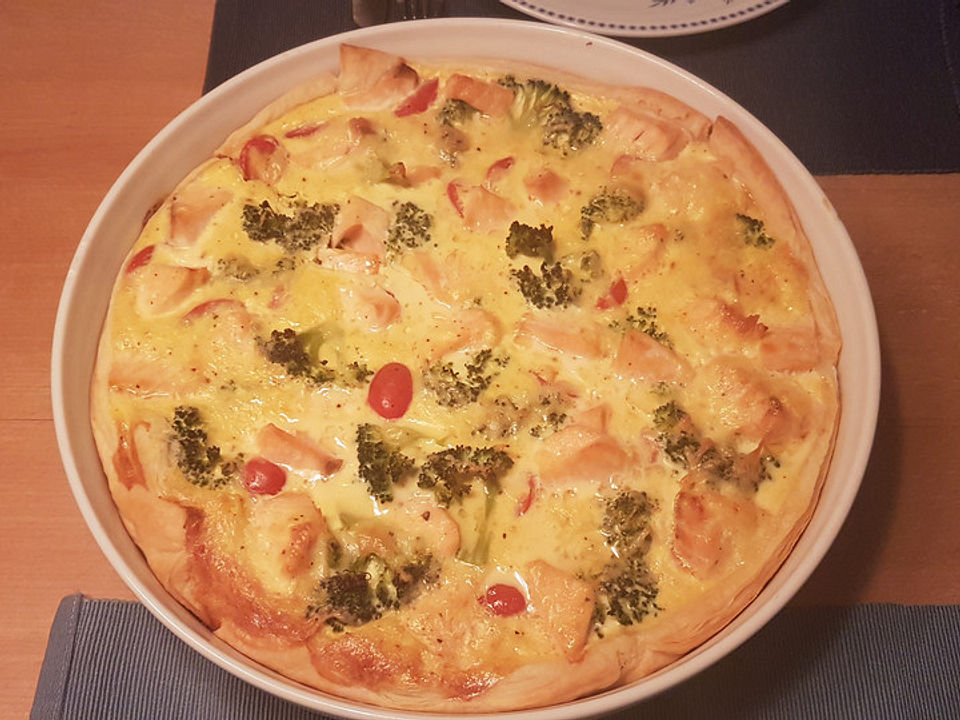 Quiche mit Lachs und Brokkoli von timmi2010| Chefkoch