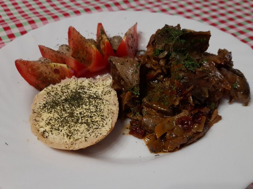 Rindfleischpfanne mit Zwiebeln und Knoblauch von eisbobby| Chefkoch