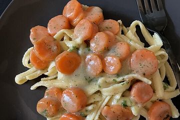 Karotten mit Spätzle