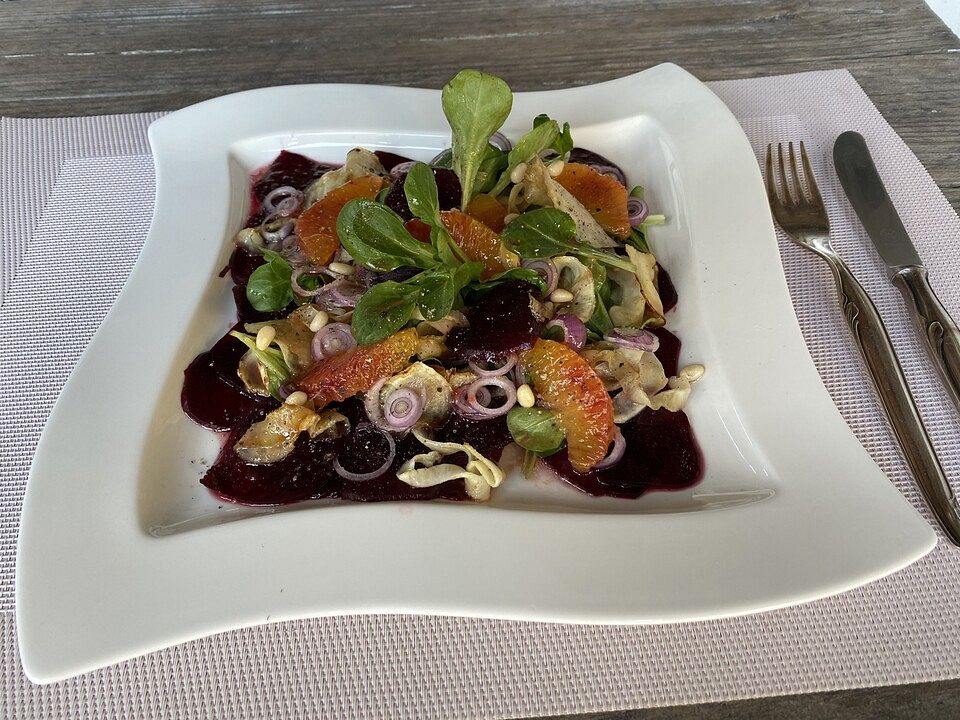 Winterlicher Feldsalat mit Fenchel, Roter Bete und Orange von ...