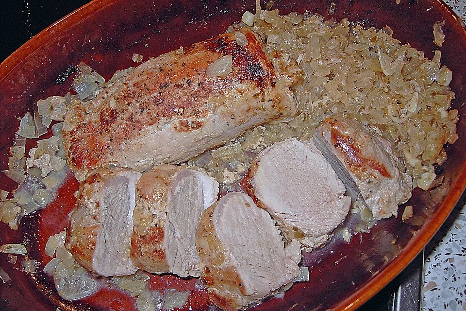 Schweinefilet in Weißwein - Sauce