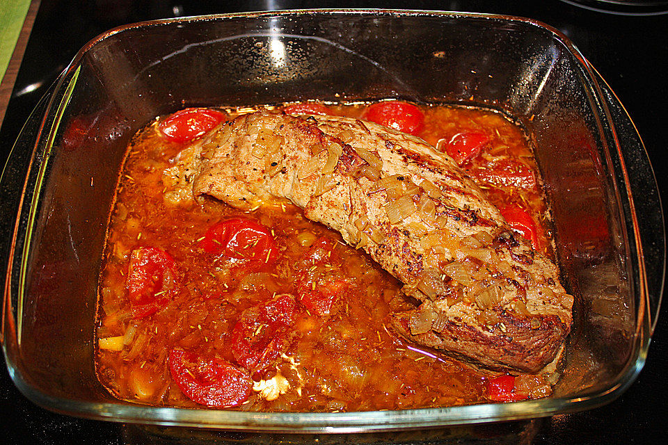 Schweinefilet in Weißwein - Sauce