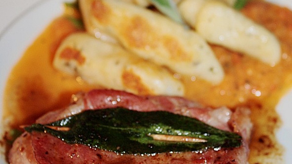 Kalbsschnitzel mit Schinken und Salbei von judith Kalbsschnitzel mit Schinken und Salbei von judith