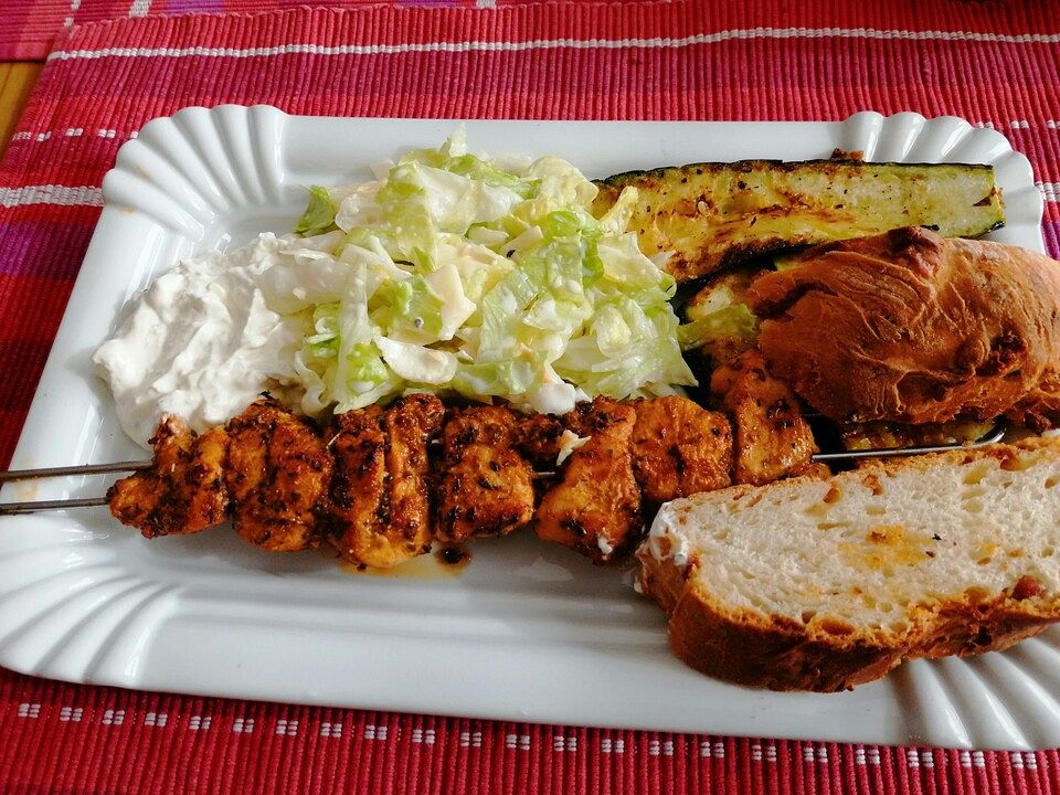 Gegrillte Hähnchenspieße griechischer Art von Kühn‘s Kitchen| Chefkoch