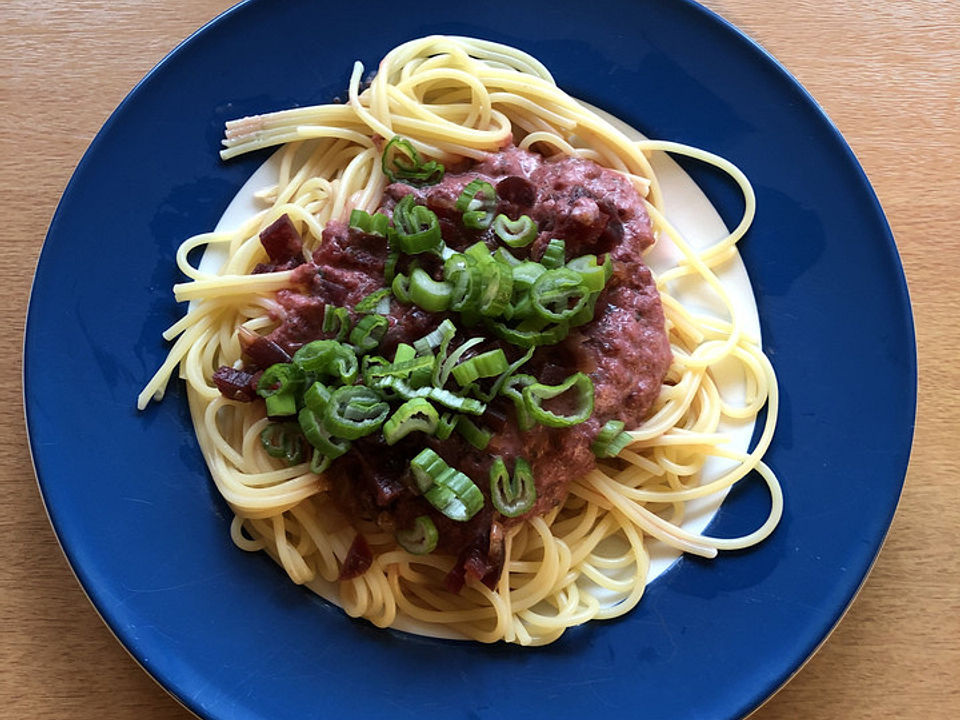 Spaghetti mit Rote Bete-Sauce von Safaro | Chefkoch