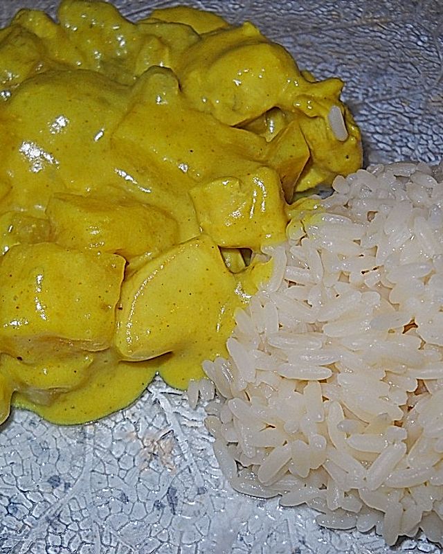 Curryhuhn mit Mango und Banane