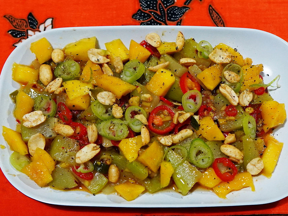 Chayotestücke mit Mango in süß-saurer Sauce von dieter_sedlaczek| Chefkoch