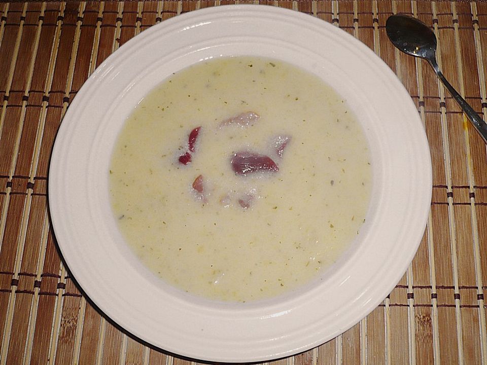 Brat - Birnensuppe mit geräucherter Entenbrust von Crostini| Chefkoch