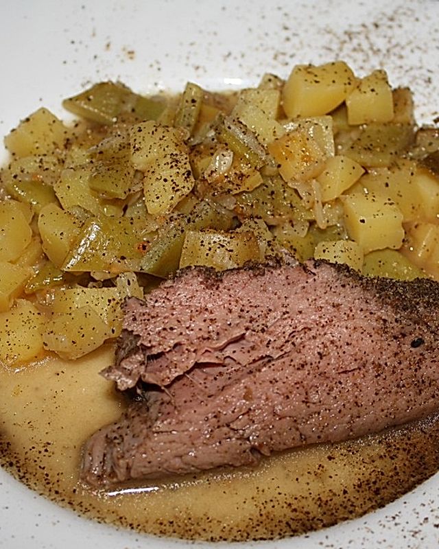 Kartoffel-Risotto mit breiten Bohnen