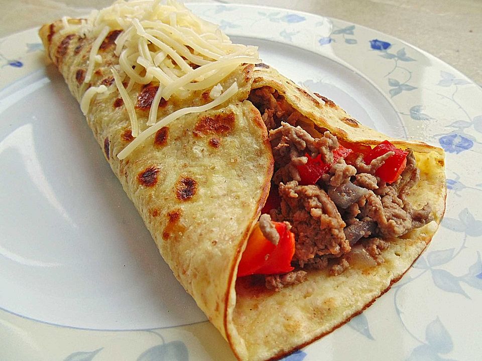 Pfannenkuchen mit Paprika und Hackfleisch| Chefkoch