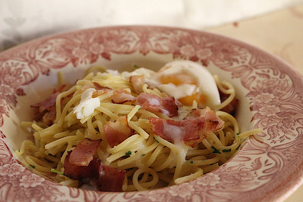 Spaghetti mit Speck und Ei von Haubndauchersschatzi | Chefkoch