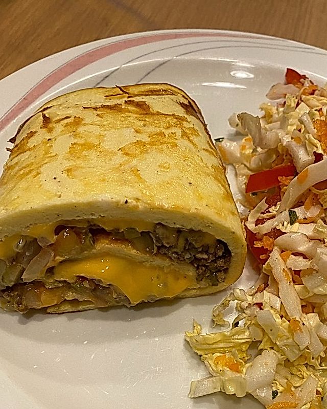 Low carb Cheeseburger-Rolle