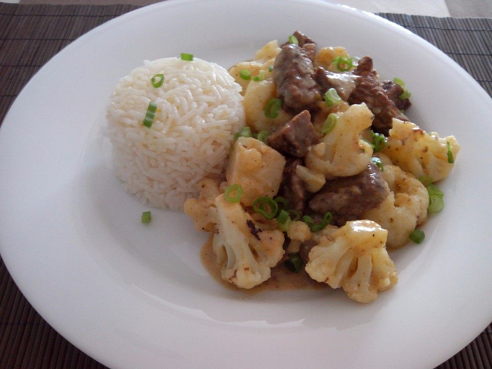 Rindfleischcurry mit Blumenkohl von garfield | Chefkoch