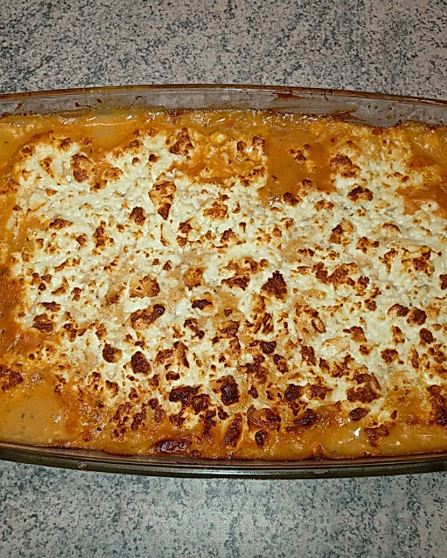 Kürbis-Spinat-Lasagne mit Feta