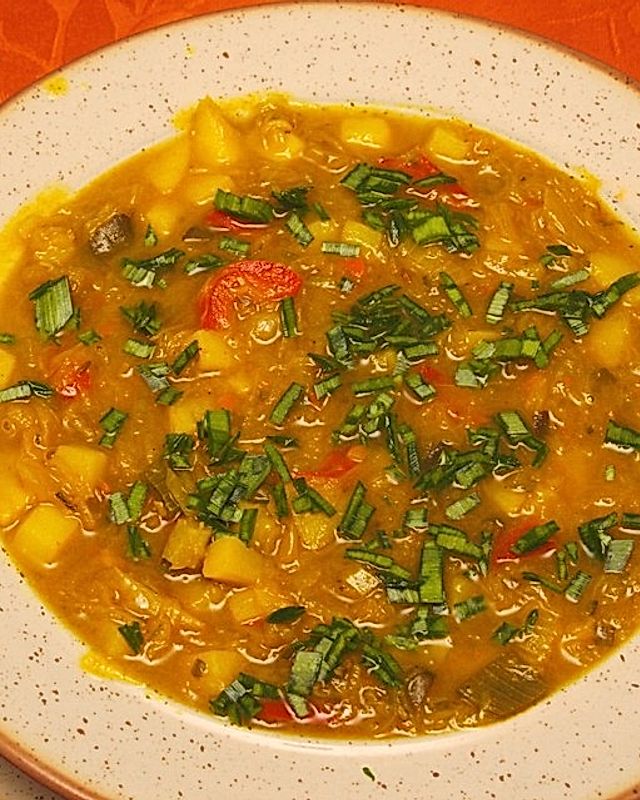 Indische Sauerkrautsuppe