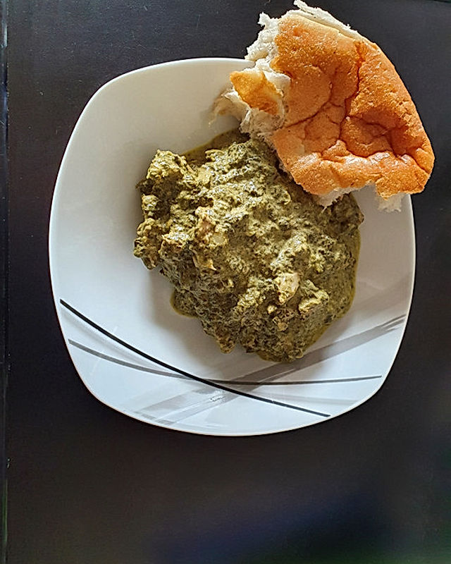 Curry mit Lamm und Spinat - Mutton Palak