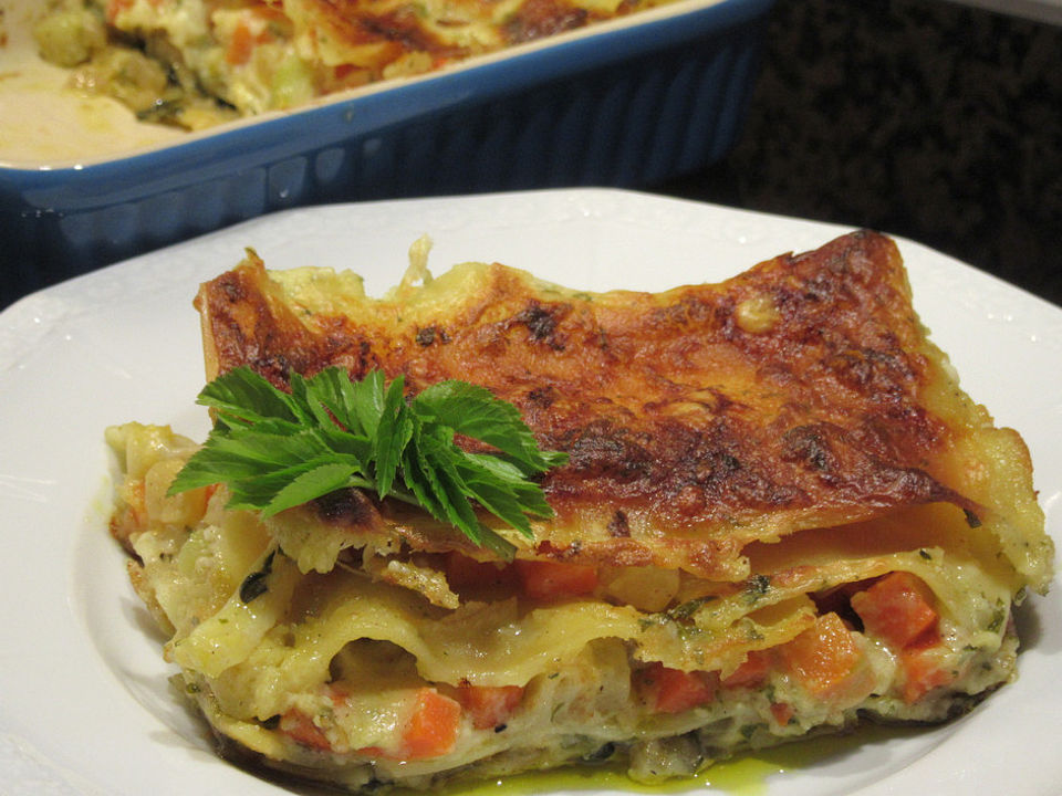 Gemüse-Lasagne mit Giersch-Béchamelsauce von Barbabietola| Chefkoch