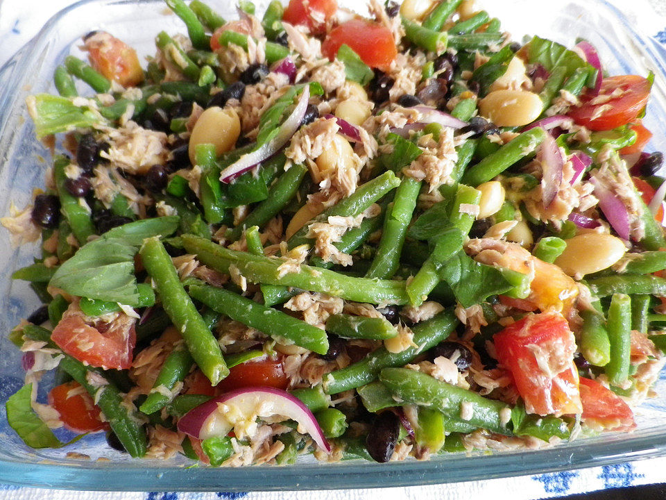 Salat mit dreierlei Bohnen, Tomaten und Thunfisch von dodith| Chefkoch