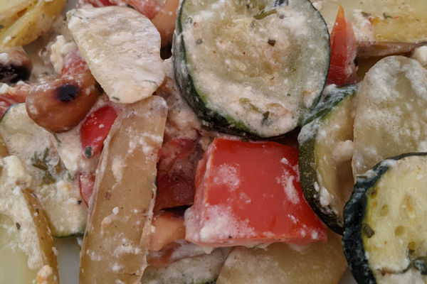 Kartoffelgratin mit Gemüse und Schafskäse von evarezept | Chefkoch