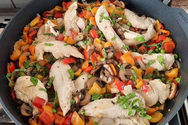 Hähnchenpfanne mit buntem Gemüse von 007krümeltiger | Chefkoch